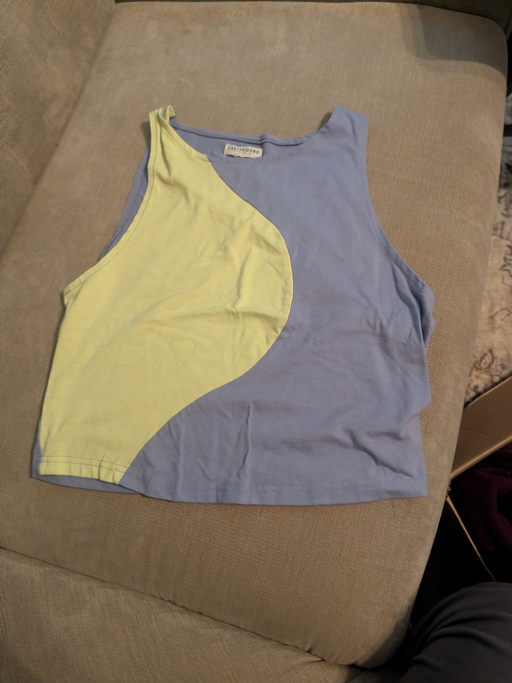 EARTHBOUND Lavender and Pale green Colorblock Tank